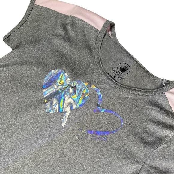 Body Glove Girls Pink/Grey Athletic Short Sleeve Tee Shirt Size 8 - Picture 2 of 4